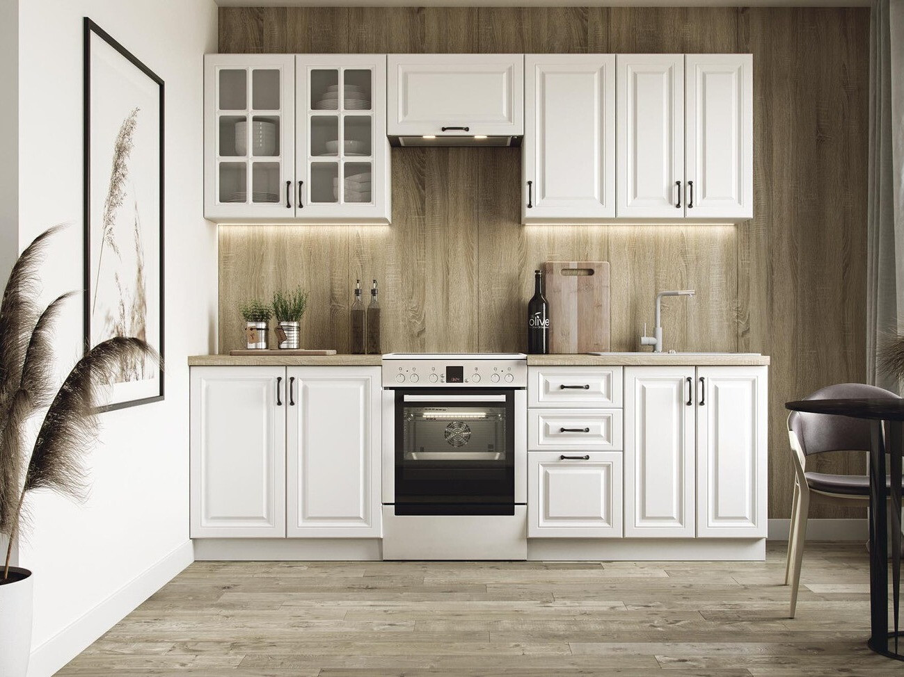 Conjunto de cocina Houston 1877 (Blanco)