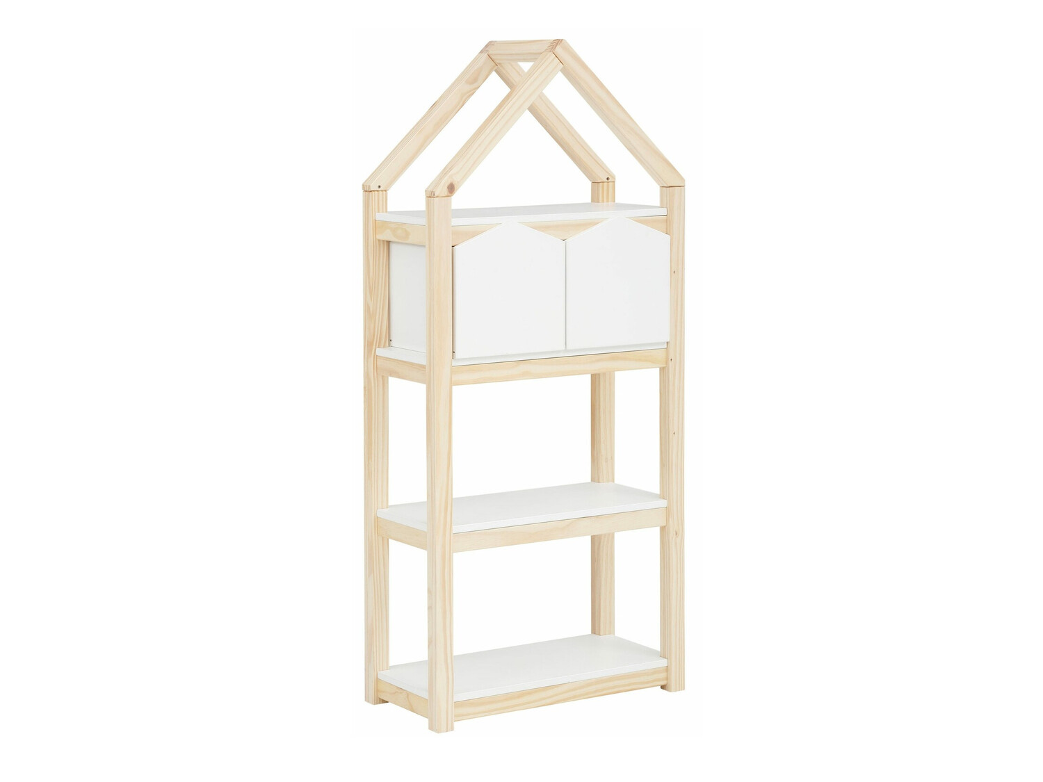 Estantería Fenmele 106 (Blanco + Luminoso madera)