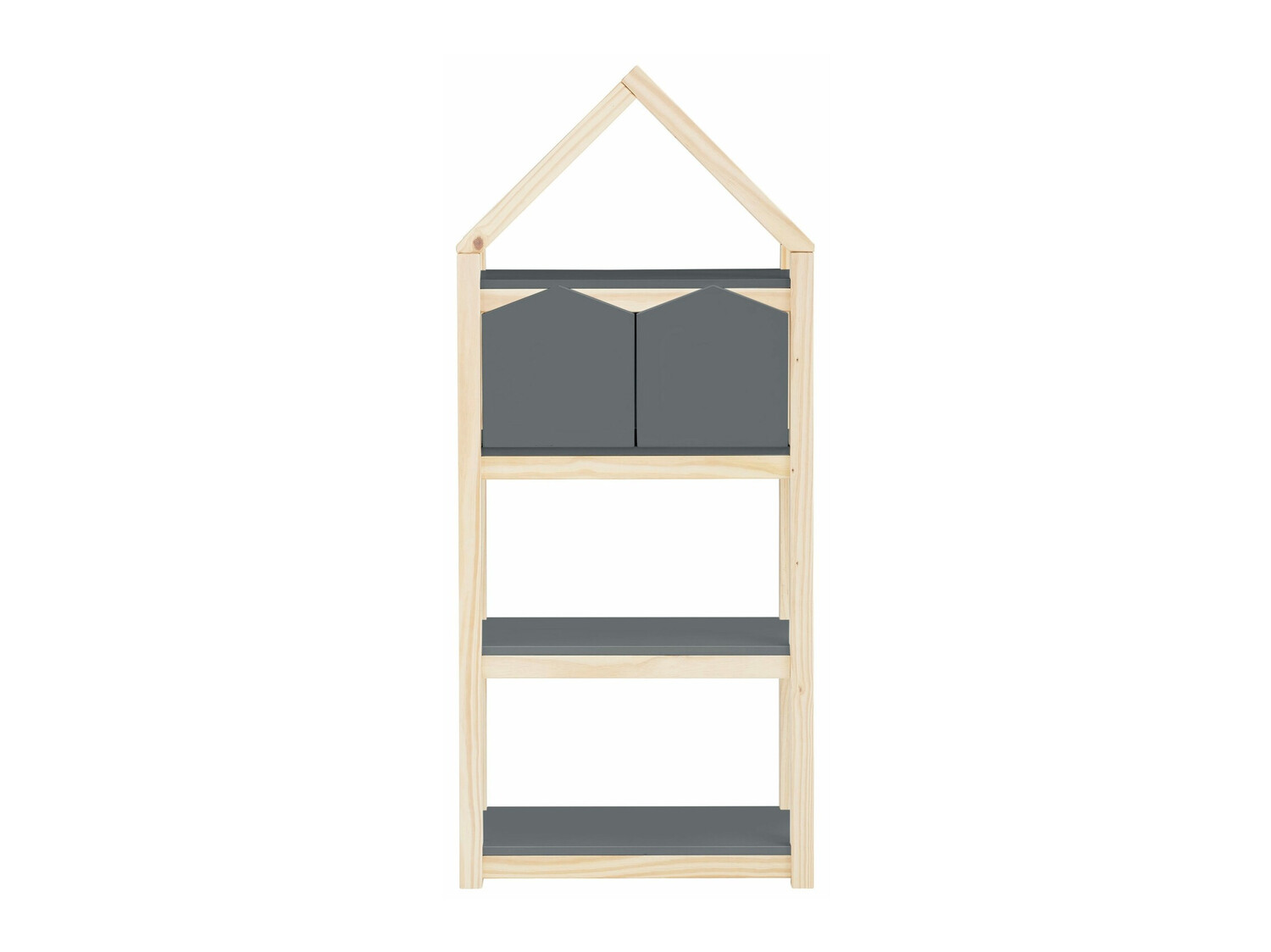 Estantería Fenmele 106 (Gris + Luminoso madera)