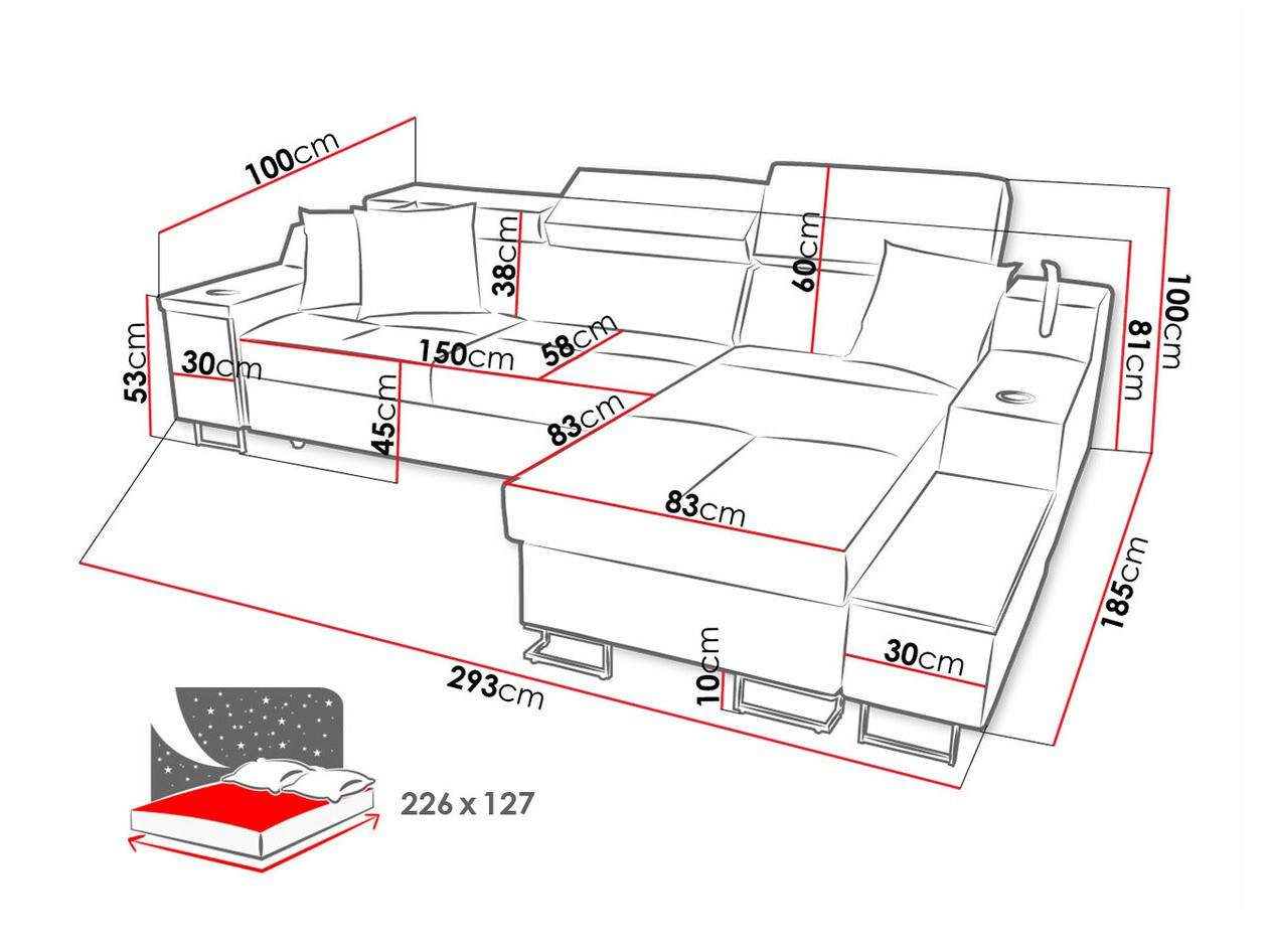 Sofá rinconero Sarasota 159 (Uttario Velvet 2955 + Uttario Velvet 2978)