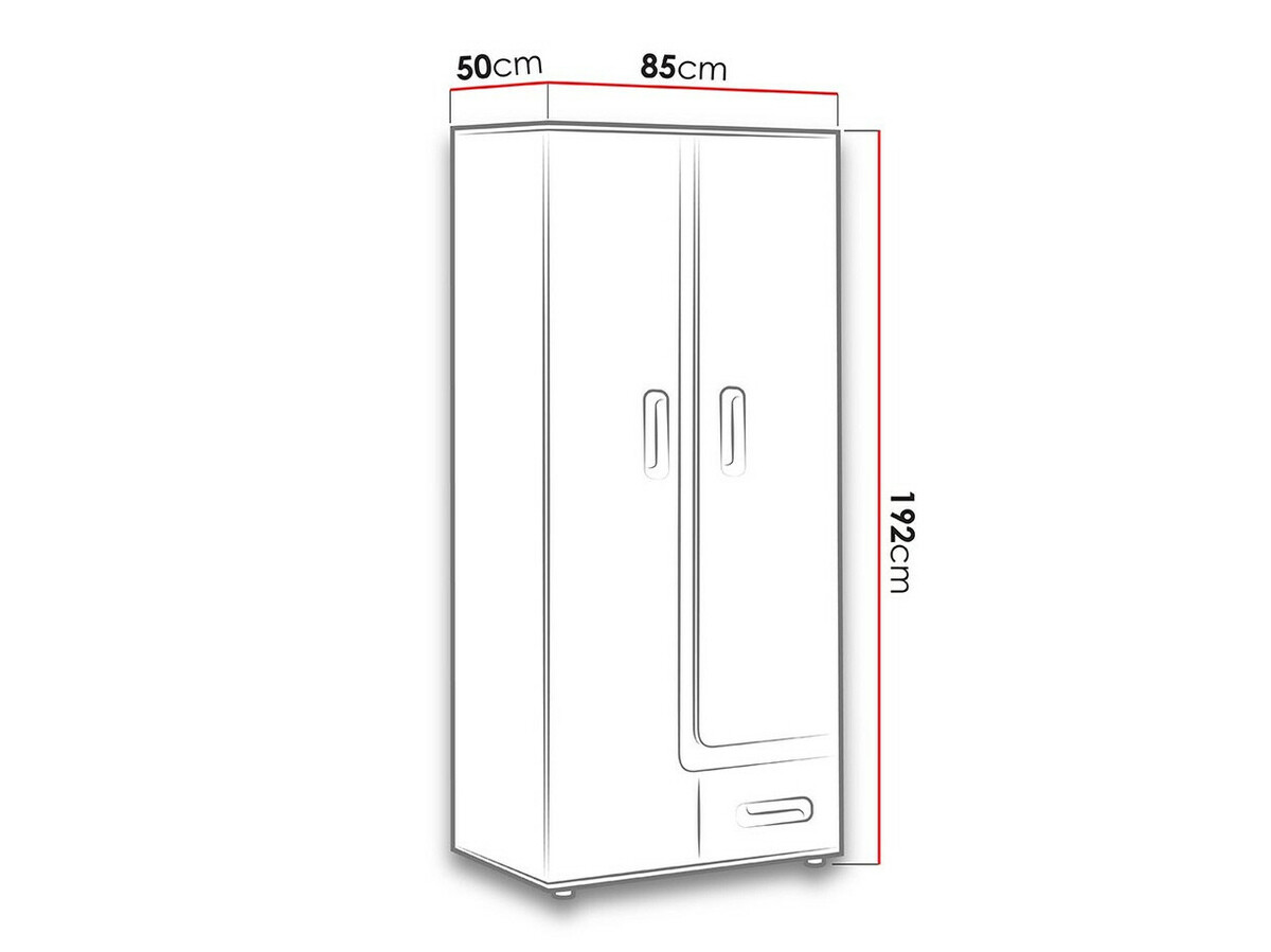 Armario Levtala 101 (Antracita + Blanco + Rosa)