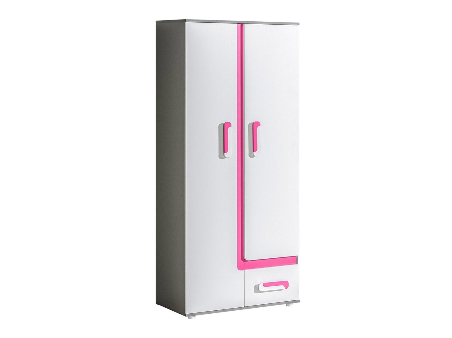 Estantería Levtala 103 (Antracita + Blanco + Rosa)