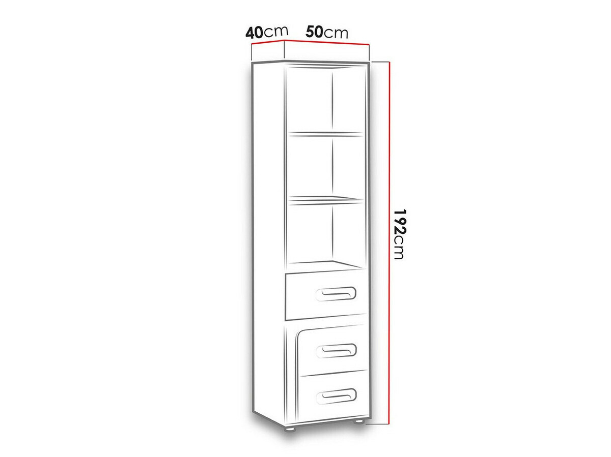 Estantería Levtala 105 (Antracita + Blanco)