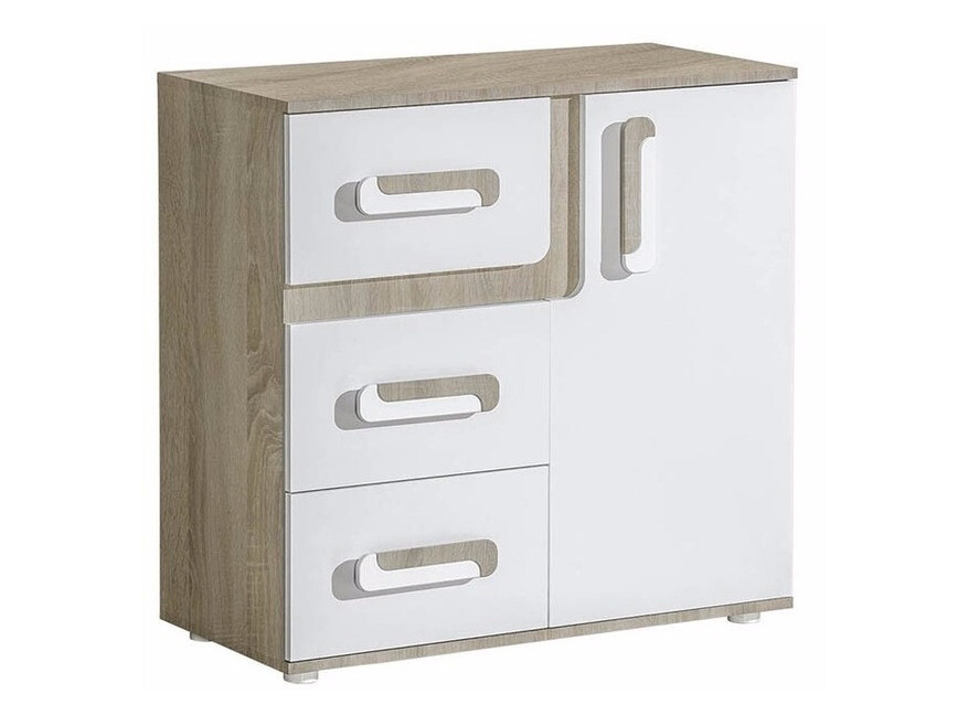 Cómoda Levtala 108 (Roble claro + Blanco)