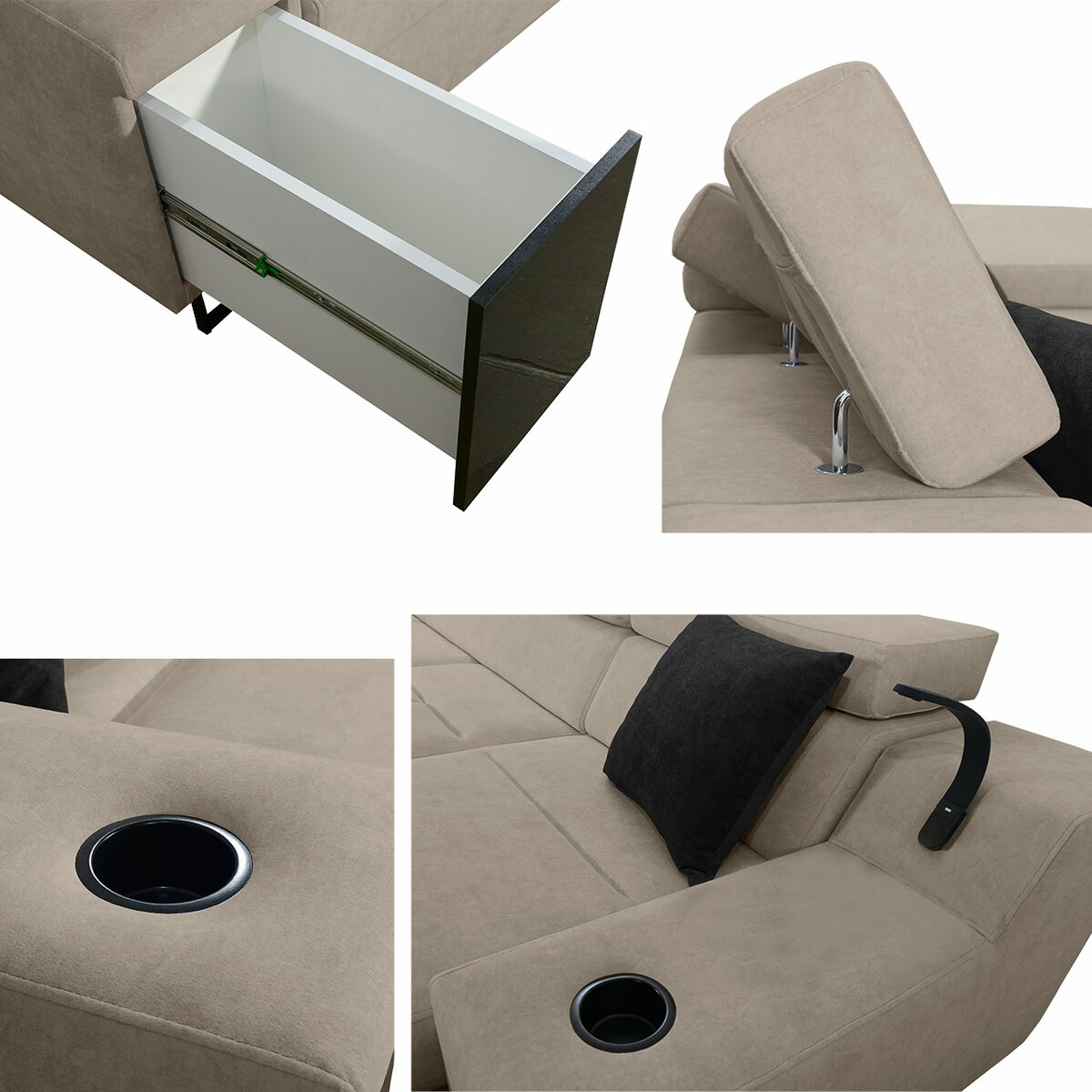 Sofá rinconero Sarasota 137 (Uttario Velvet 2980 + Uttario Velvet 2973)