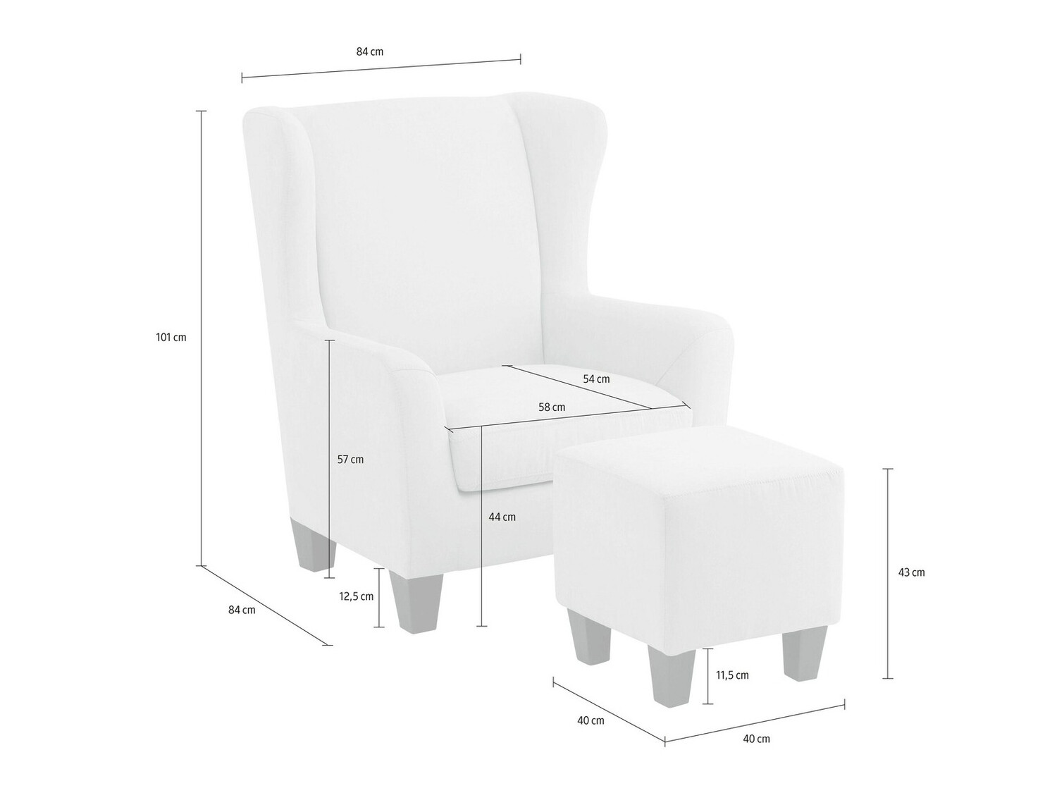 Sillón Denton 640 (Crema)