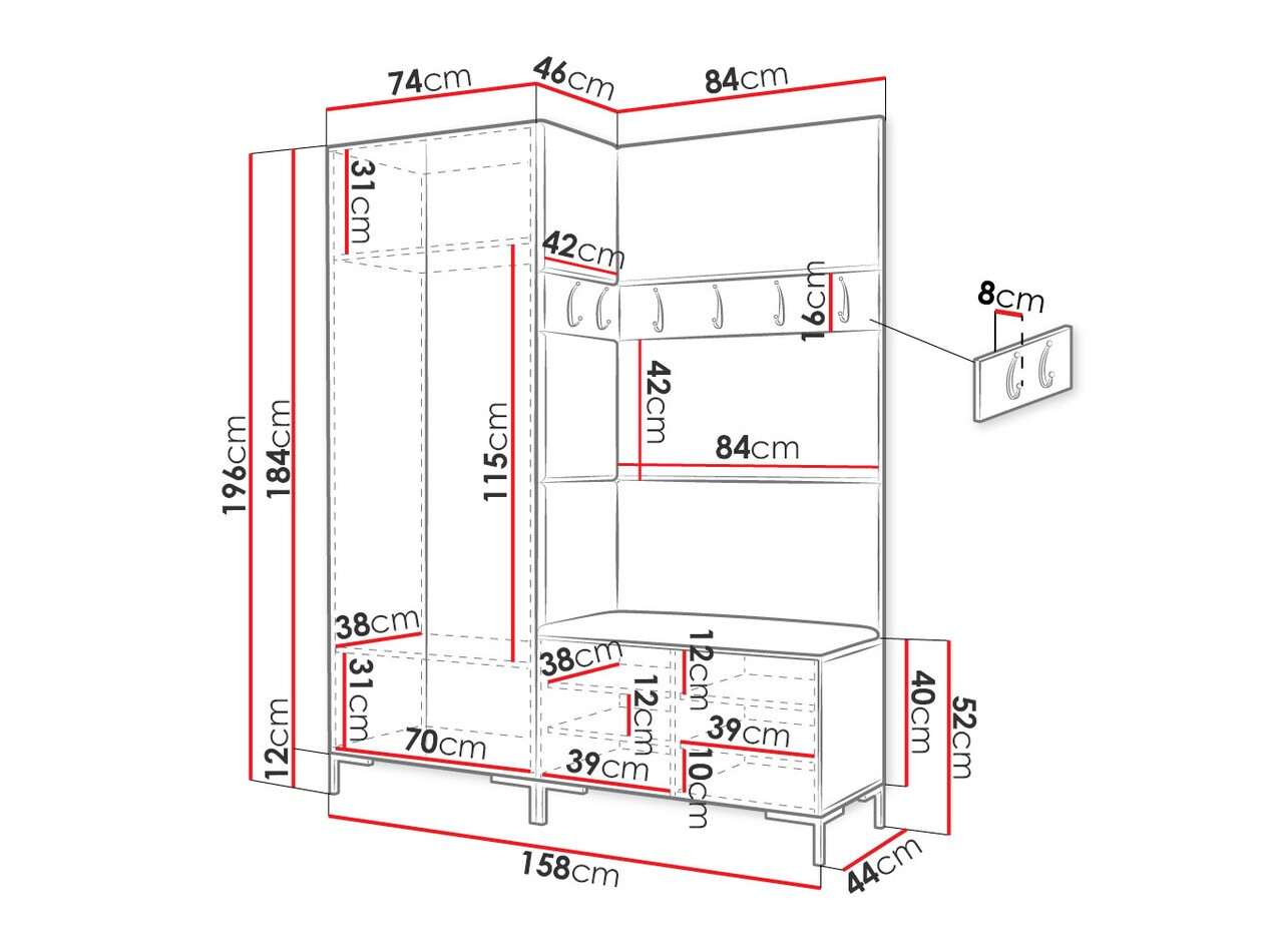 Conjunto para recibidor Nomal IX (Cuero ecológico Soft 017)
