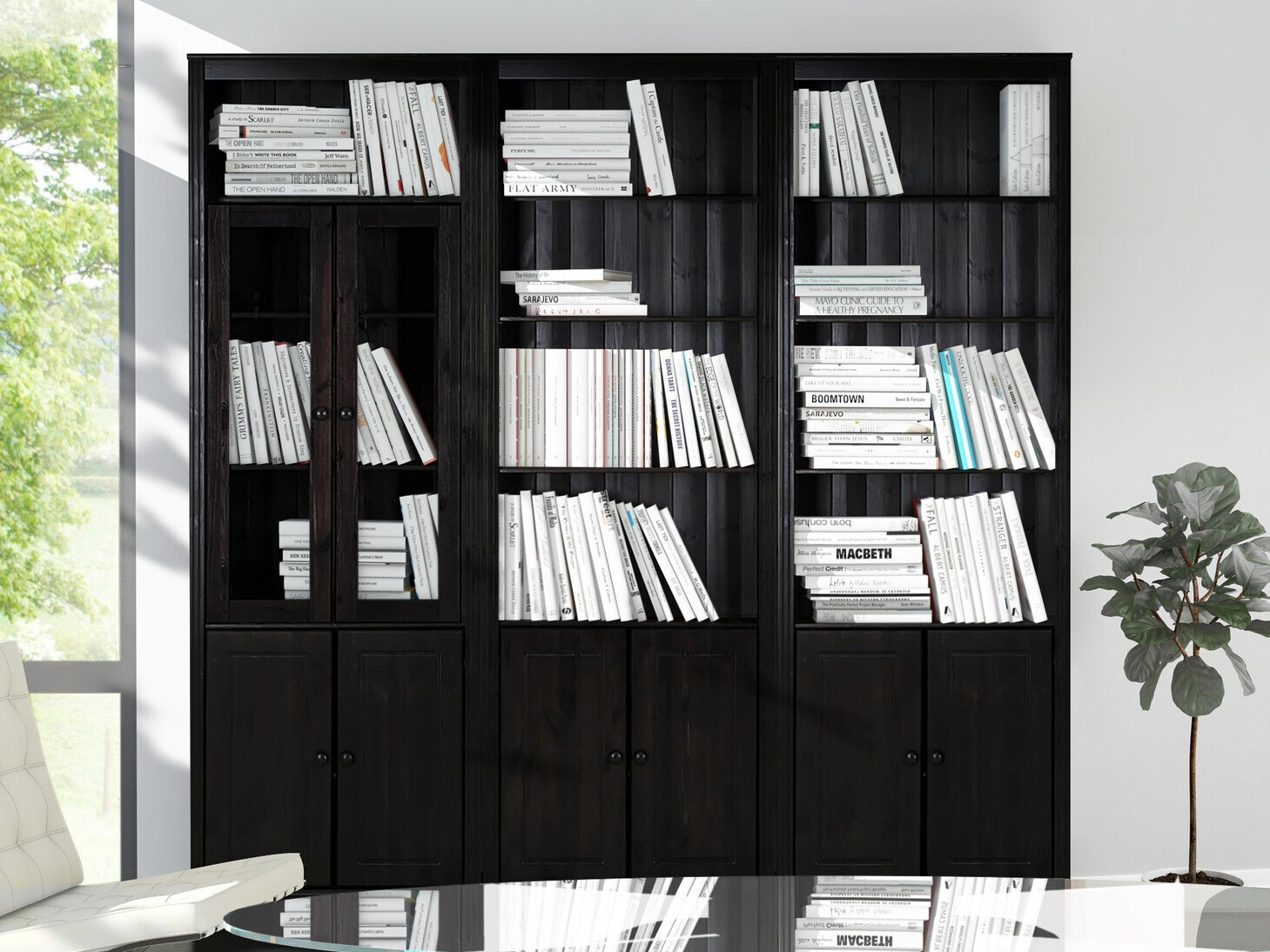 Conjunto de estantería Saltoro 111 (Marrón oscuro)