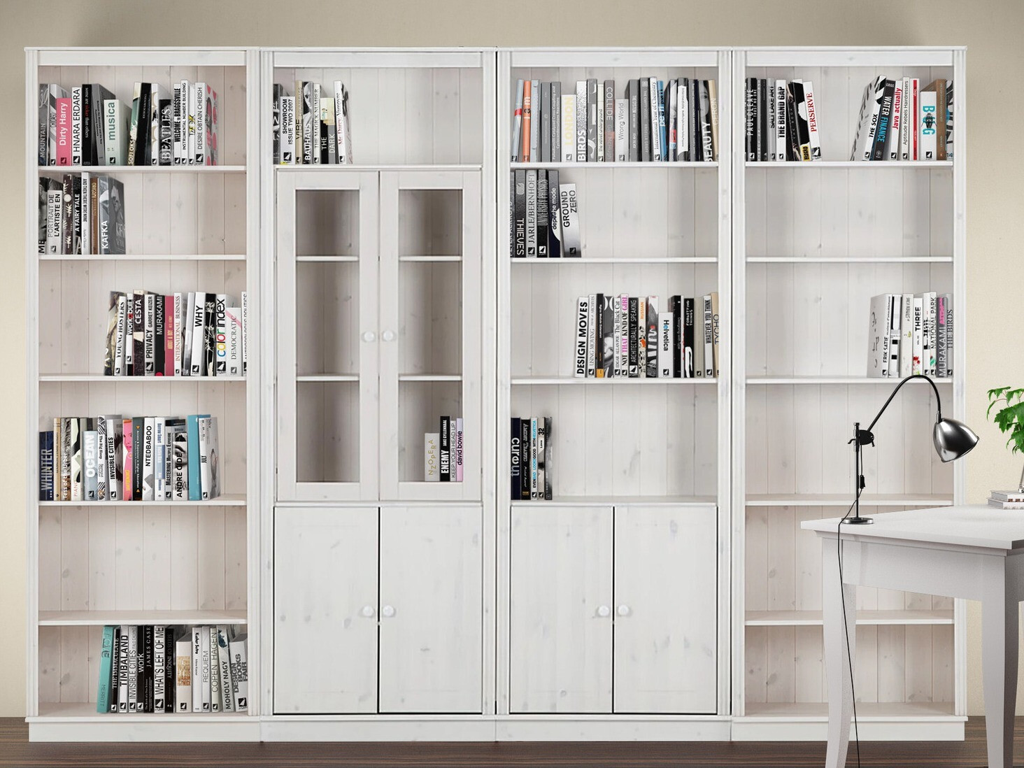 Conjunto de estantería Saltoro 112 (Blanco)