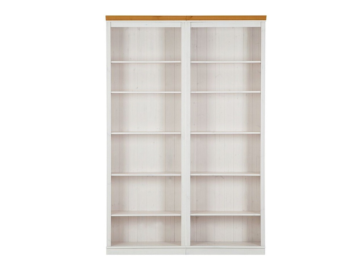 Conjunto de estantería Saltoro 116 (Blanco + Miel de roble)