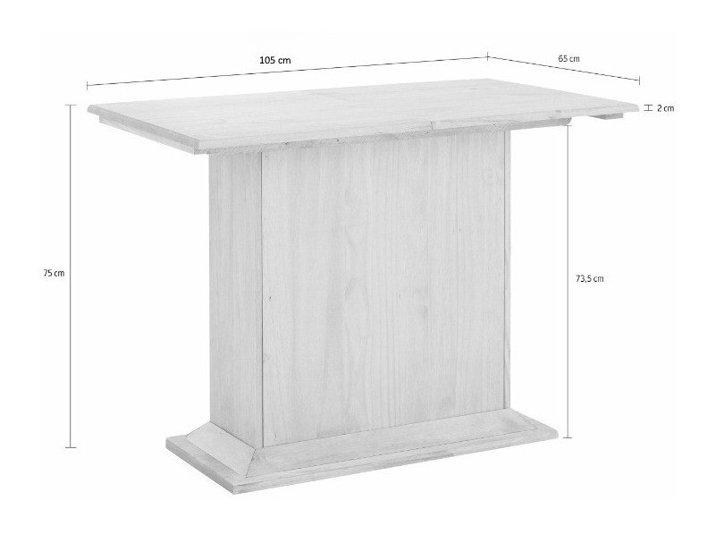 Mesa Cirfeli 102 (Blanco + Pino)