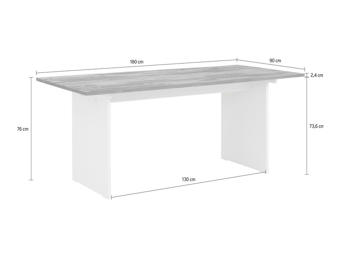 Mesa Denton 215 (Marrón + Blanco)