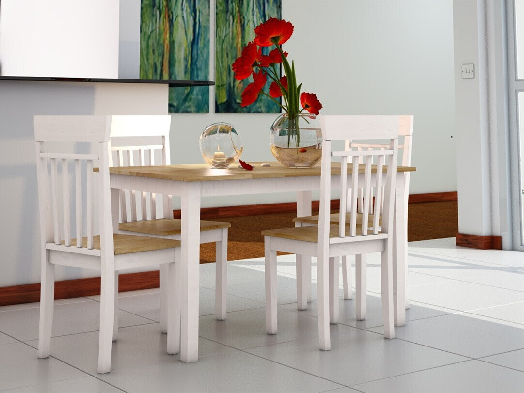 Mesa Denton 248 (Pino + Blanco)