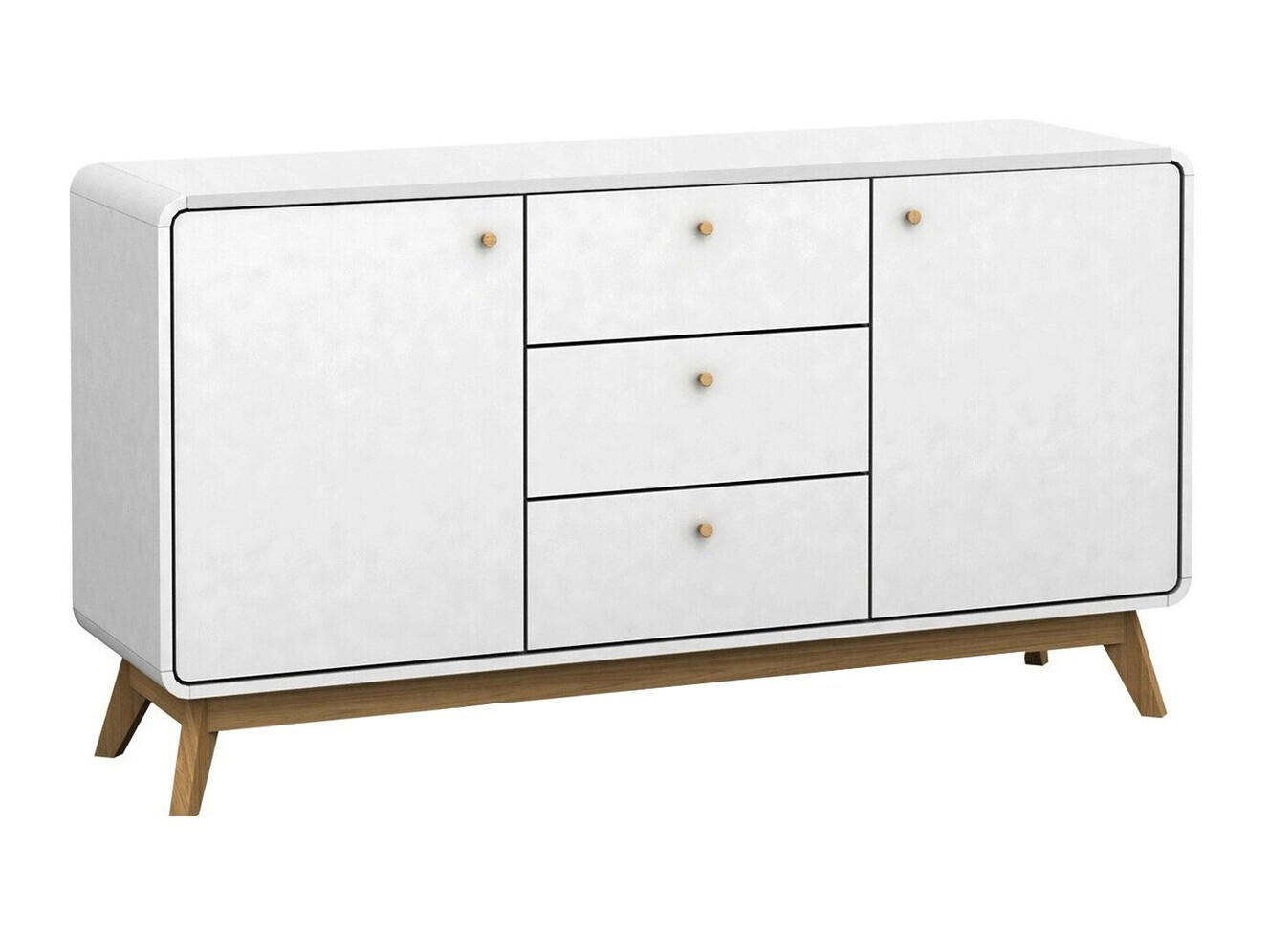 Cómoda Elbtena 110 (Blanco + Roble)