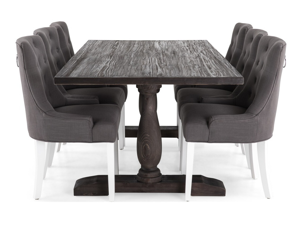 Conjunto de comedor Scandinavian Choice 590 (Gris + Blanco)