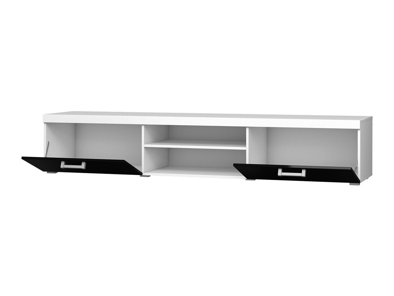 Mueble TV Charlotte 211 (Blanco + Blanco brillante)