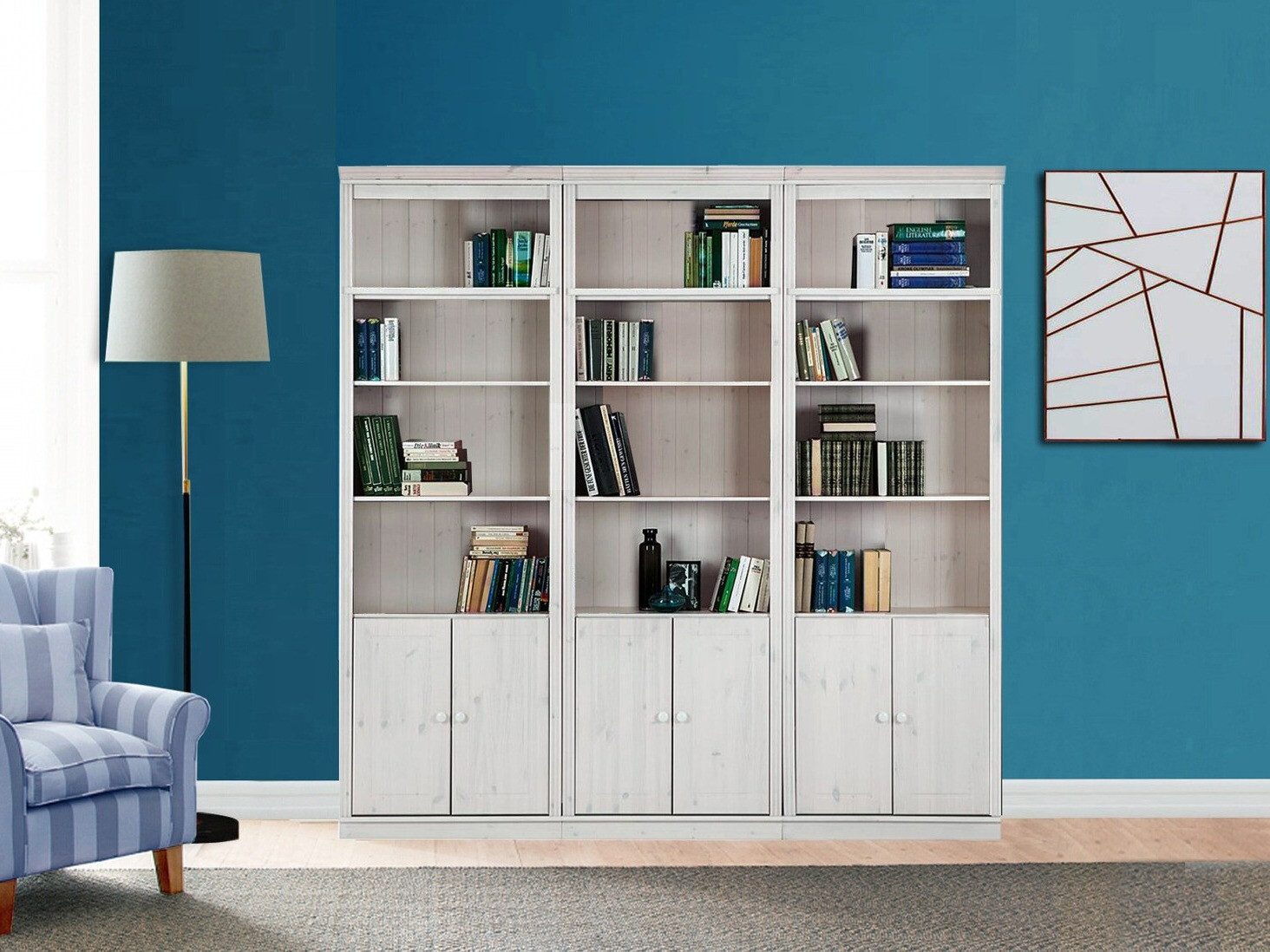 Conjunto de estantería Saltoro 117 (Blanco)