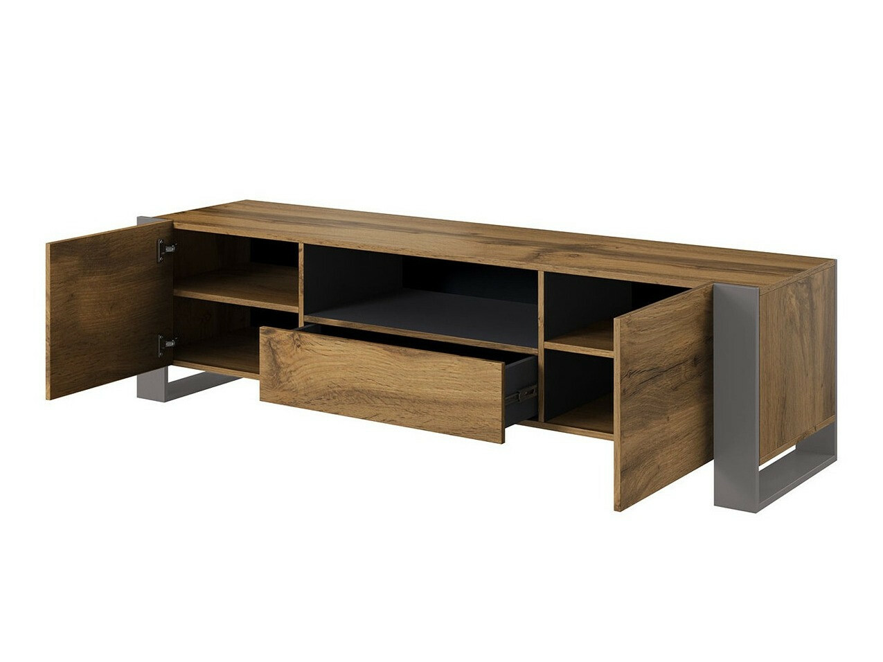 Mueble TV Socius (Roble wotan + Antracita)