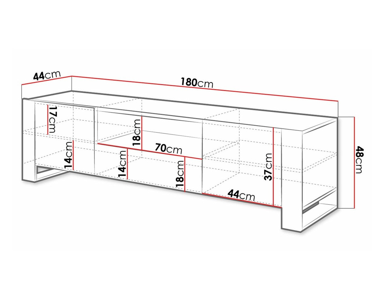 Mueble TV Socius (Roble wotan + Antracita)