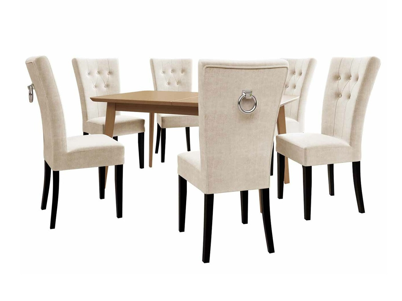 Conjunto de comedor Racine 144 (Negro + Magic Velvet 2250)