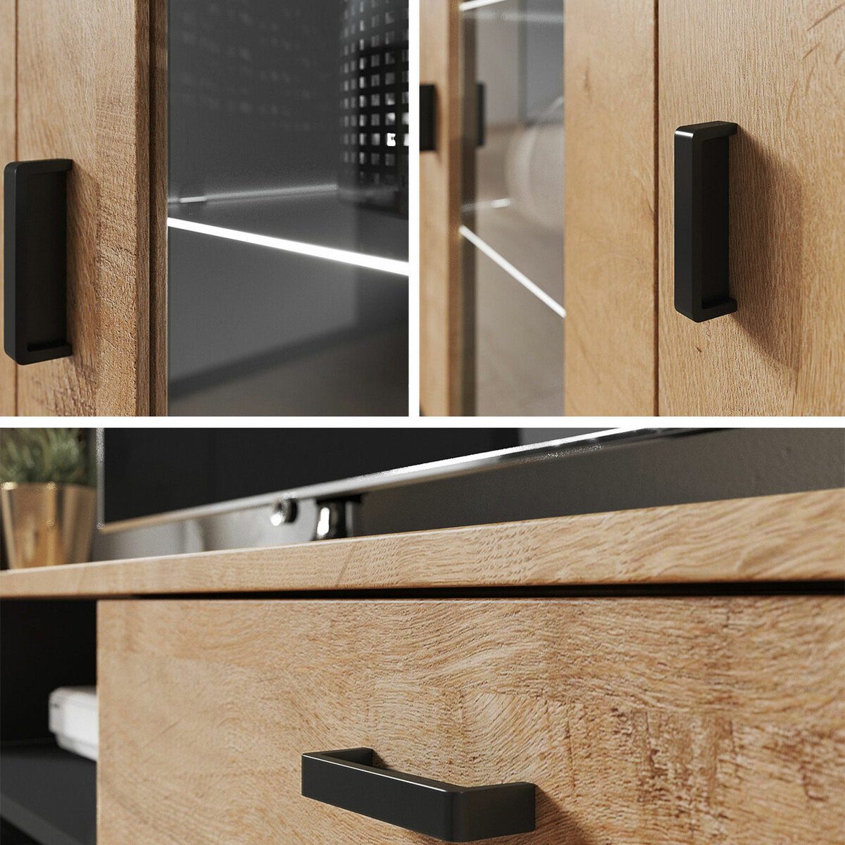 Armario de pared Tornola 103 (Blanco + Blanco brillante)