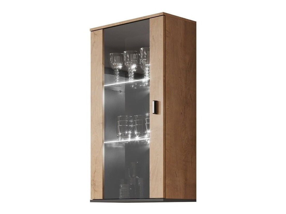 Armario de pared Tornola 103 (Roble de lefkada + Negro)