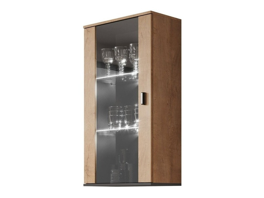 Armario de pared Tornola 103 (Roble de lefkada + Negro)