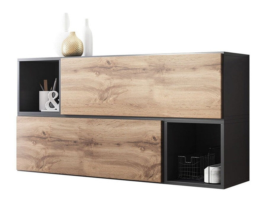 Conjunto de armarios Corbele 119 (Antracita + Roble wotan)