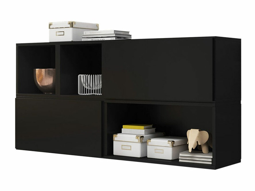 Conjunto de armarios Corbele 120 (Negro)