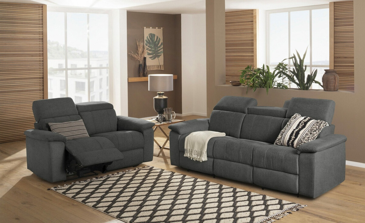 Conjunto de muebles tapizado Denton 659 (Antracita)