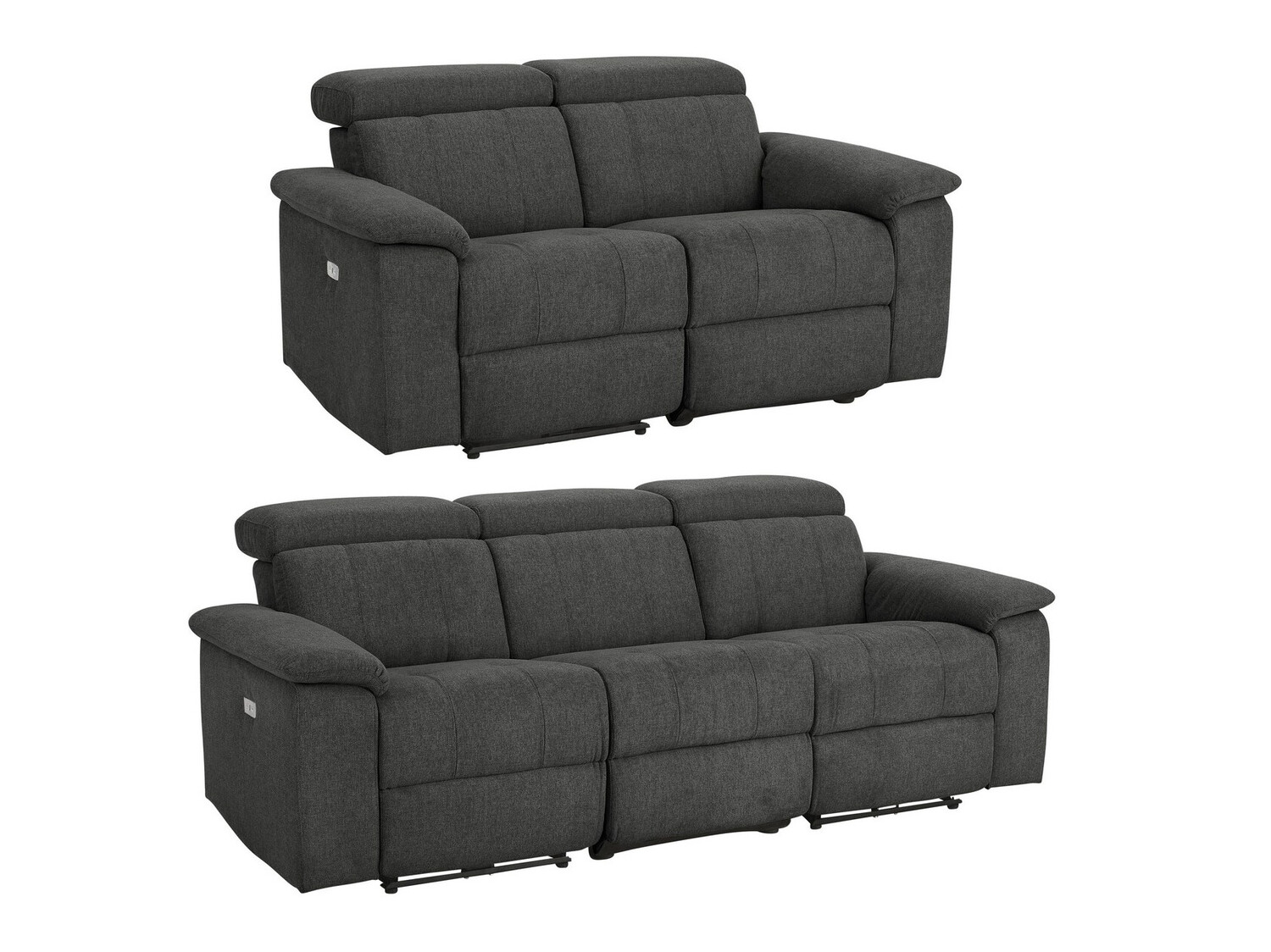 Conjunto de muebles tapizado Denton 659 (Antracita)