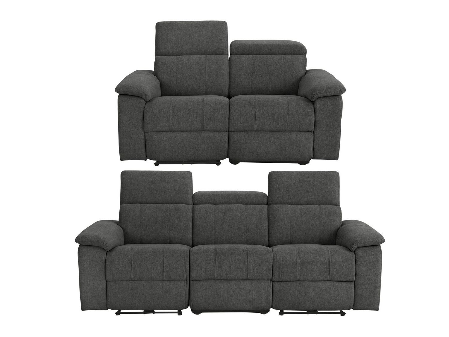 Conjunto de muebles tapizado Denton 659 (Antracita)