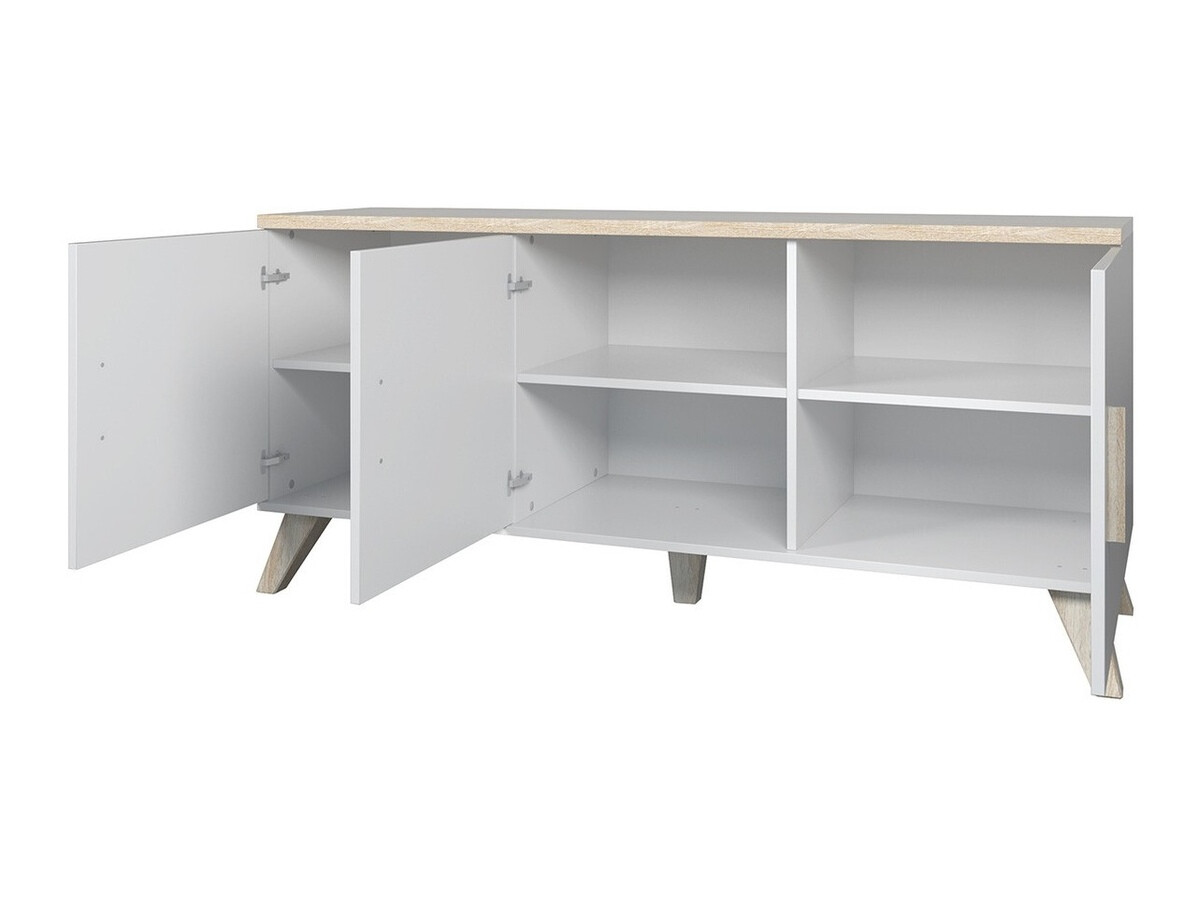 Mueble TV Larfloi 106 (Blanco + Roble Sonoma)