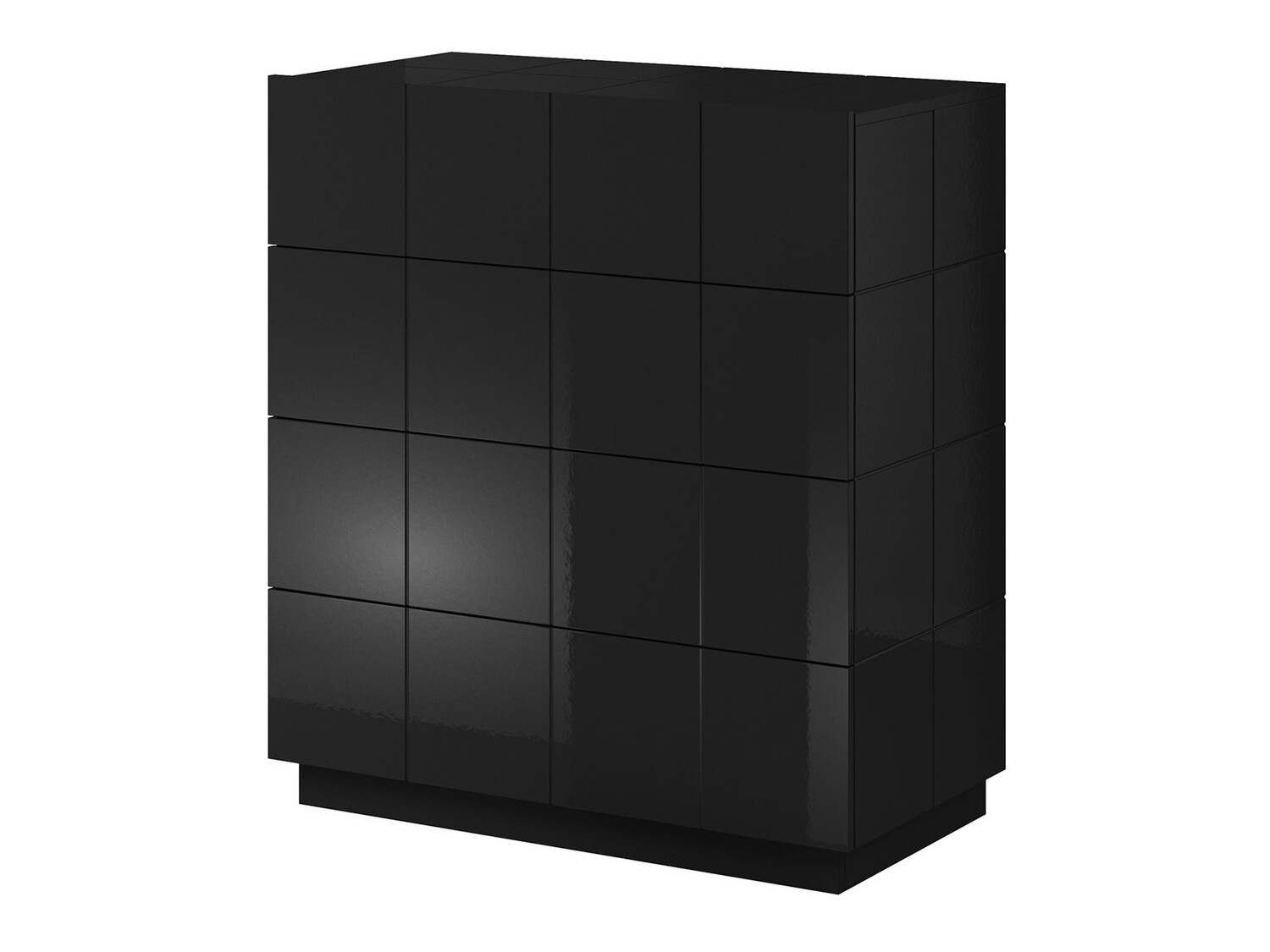 Cómoda Charlotte 133 (Negro brillante)