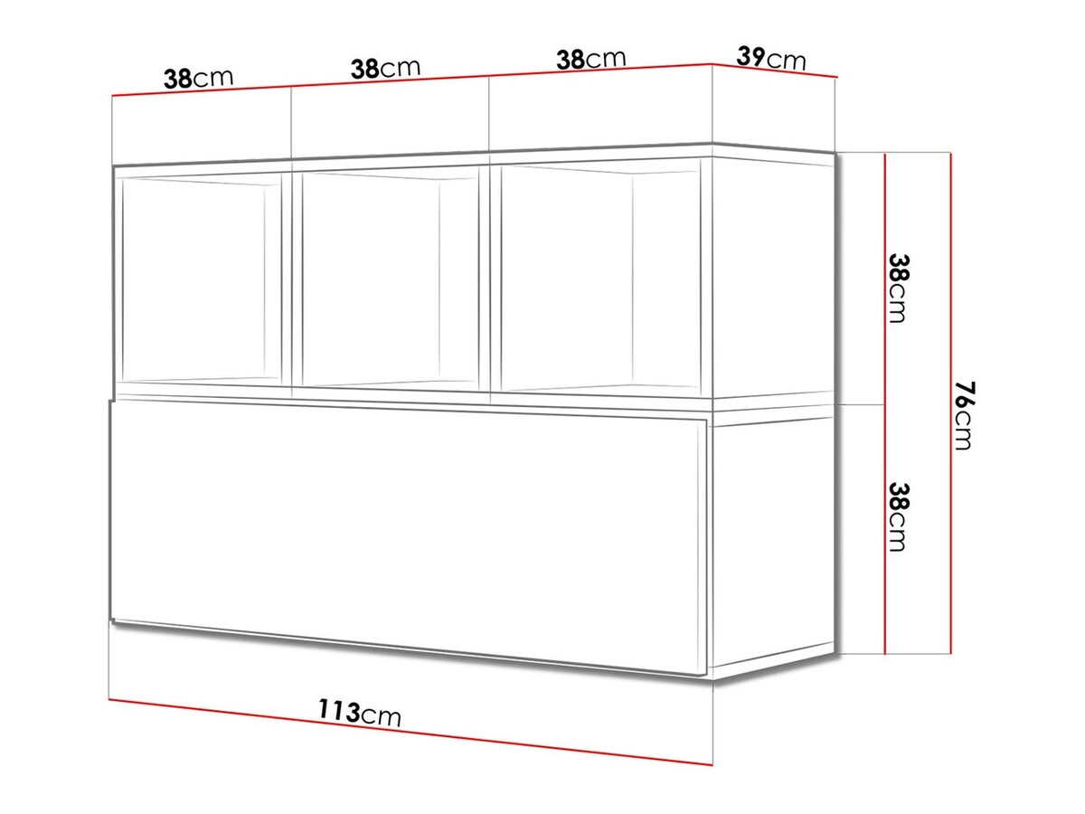 Conjunto de armarios Corbele 117 (Blanco)