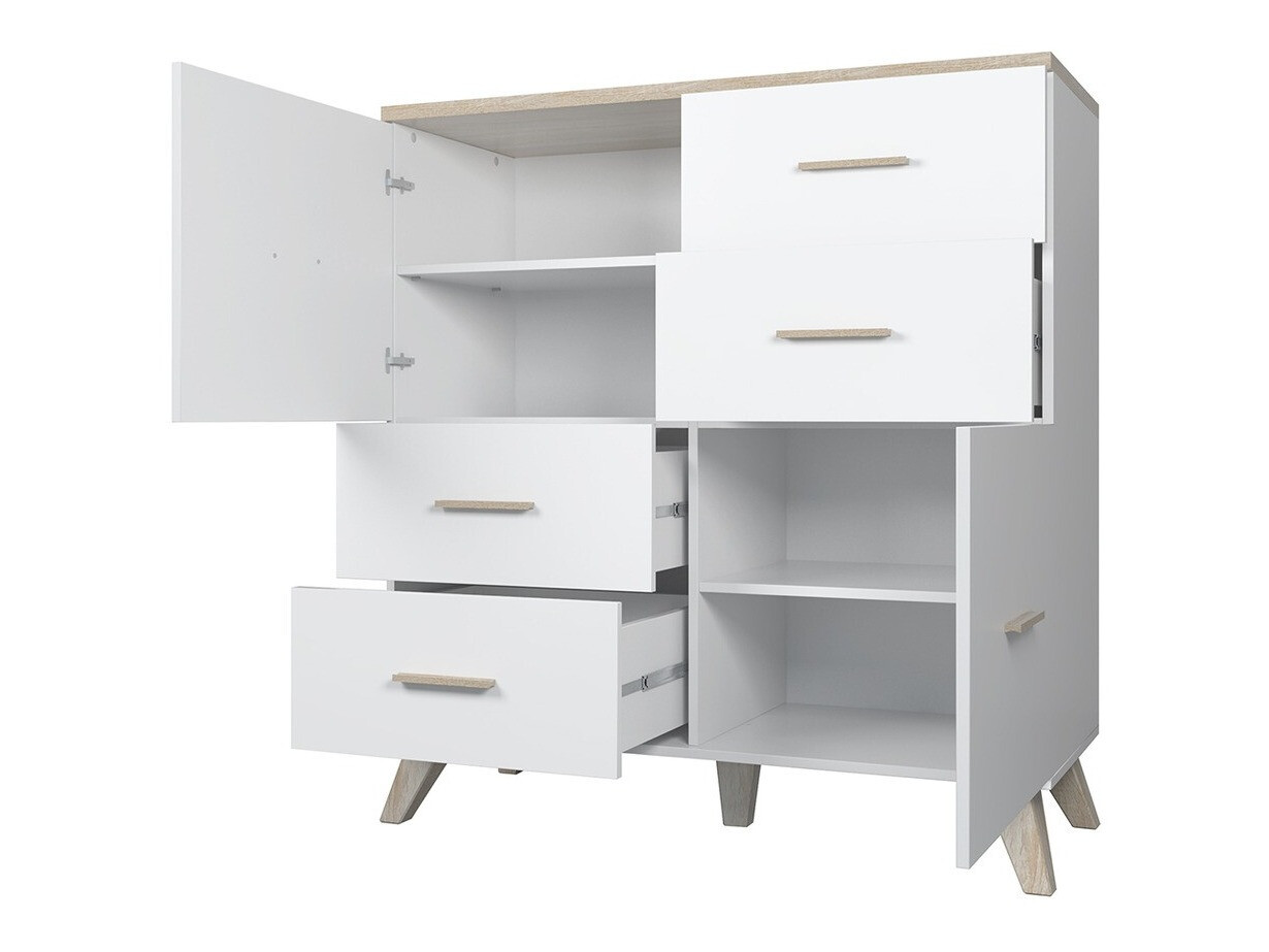 Cómoda Larfloi 104 (Roble wotan + Negro)