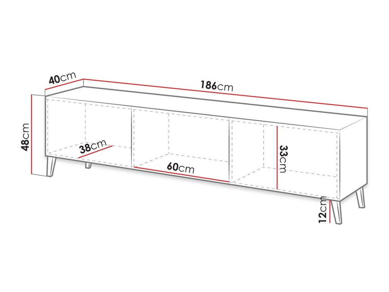 Mueble TV Charlotte 142 (Negro)