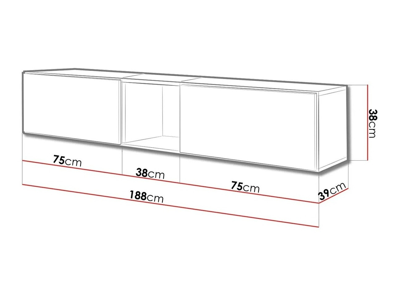 Mueble TV Corbele 115 (Blanco)