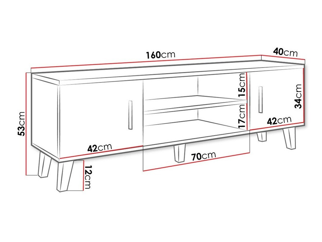 Mueble TV Larfloi 108 (Blanco + Roble Sonoma)