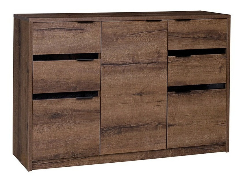 Cómoda Fivelbo 101 (Roble del Monastery + Negro brillante)