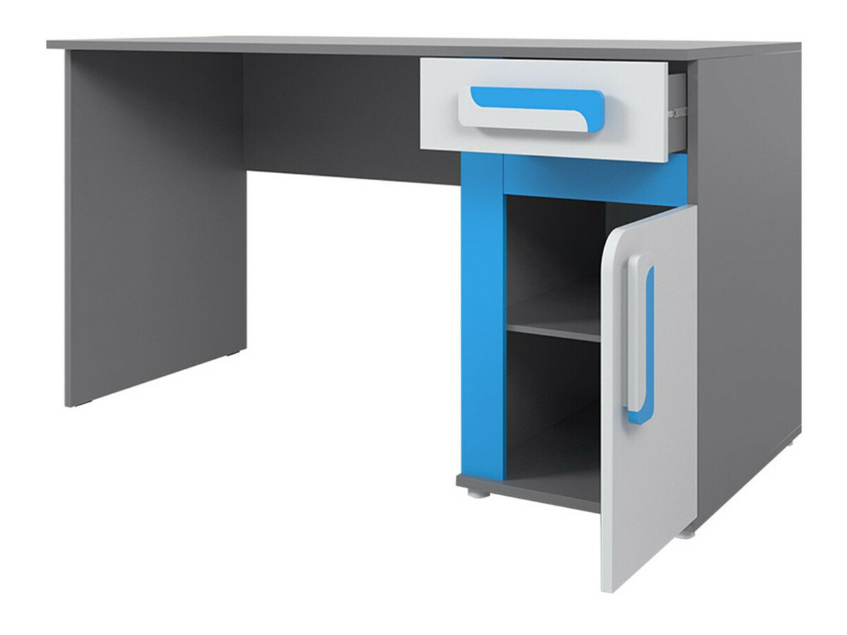 Conjunto de dormitorio infantil Levtala 120 (Antracita + Blanco + Rosa)