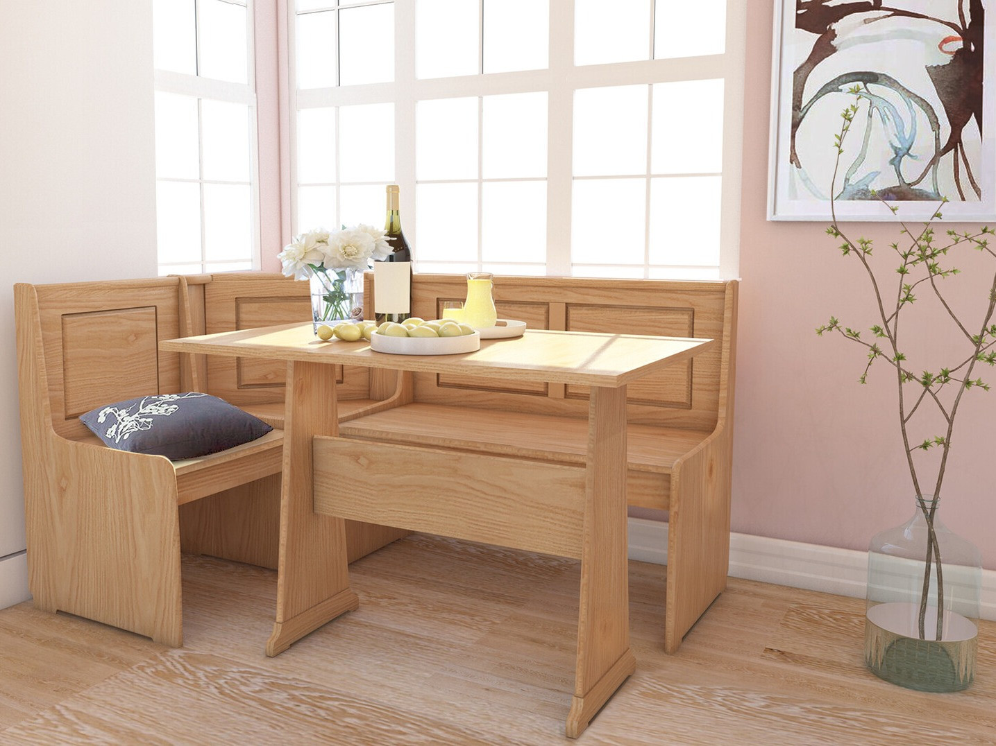 Banco esquinero Denton 204 (Pino)