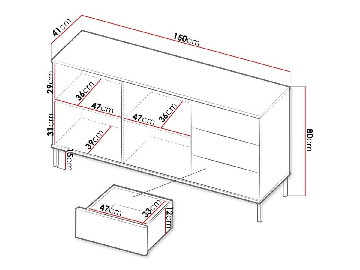 Cómoda Lomsore 104 (Luminoso madera)