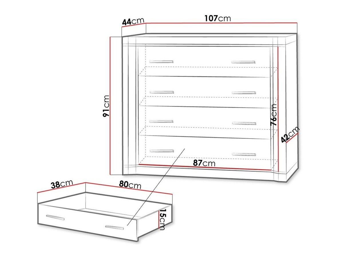 Cómoda Lorelie 101 (Roble Sonoma)