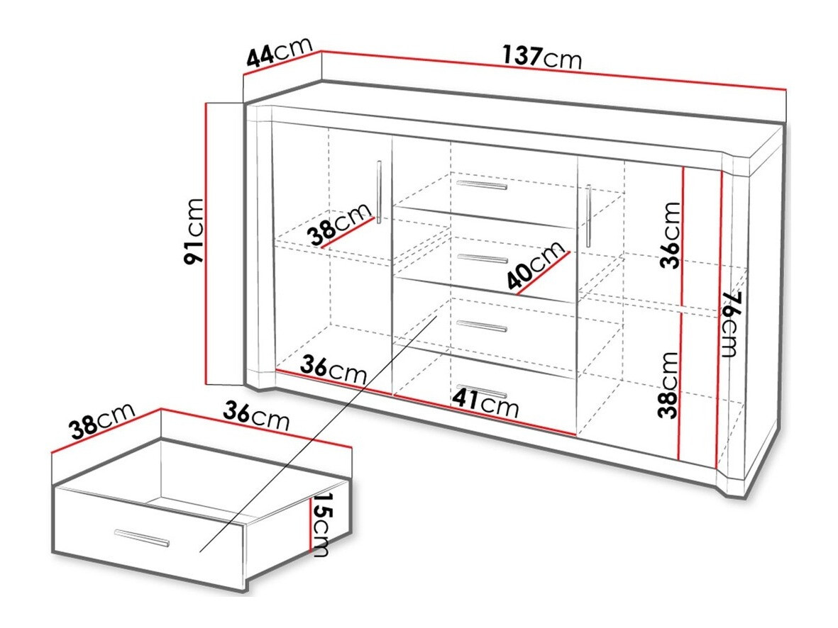 Cómoda Lorelie 104 (Trufa roble)