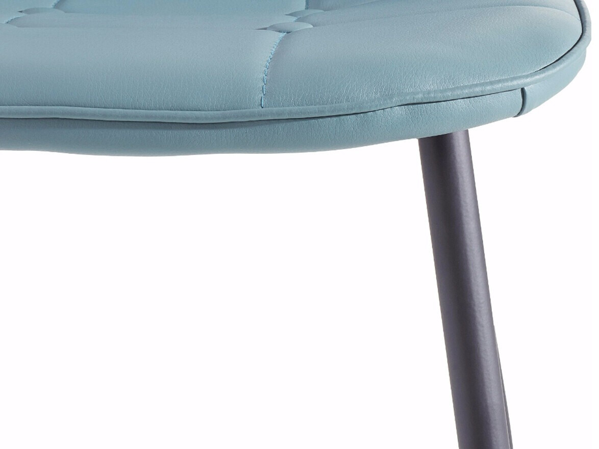 Conjunto de comedor Denton 268 (Blanco + Negro + Turquesa)