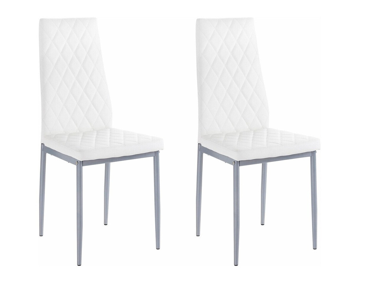 Conjunto de comedor Denton 280 (Blanco + Gris + Blanco)