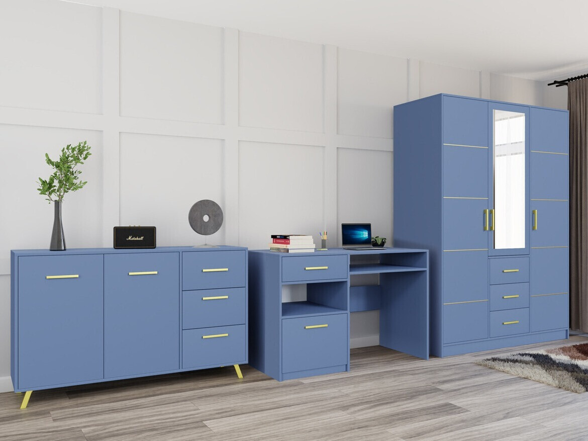 Conjuntos de muebles Dortivu 120 (Azul)