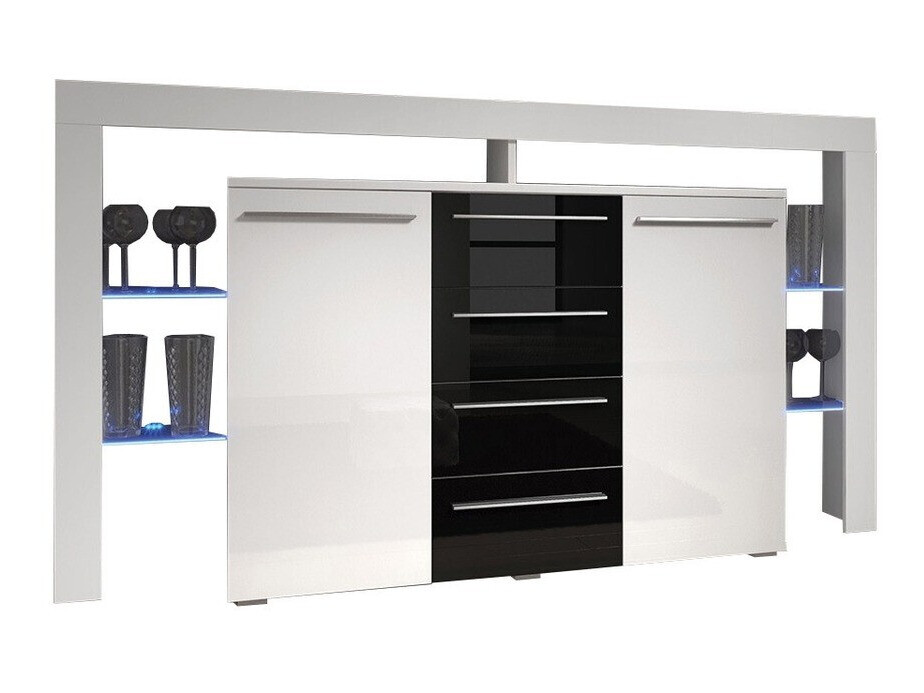 Cómoda Aestas (Blanco + Negro brillante)