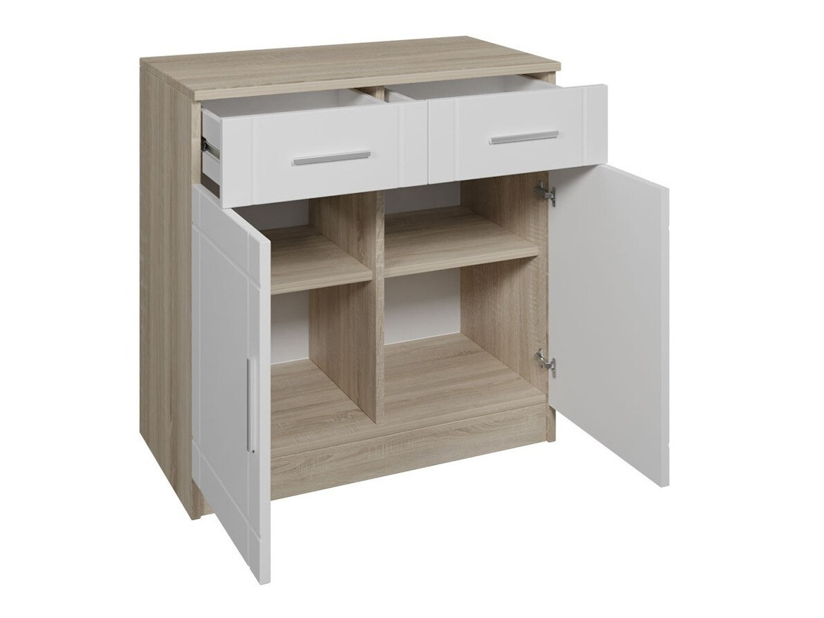 Cómoda Bacces (Roble Sonoma + Blanco)